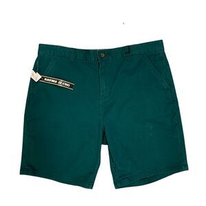 Charles and a Half Shorts Men's Size 38 Forest Green Flat Front Casual Chino